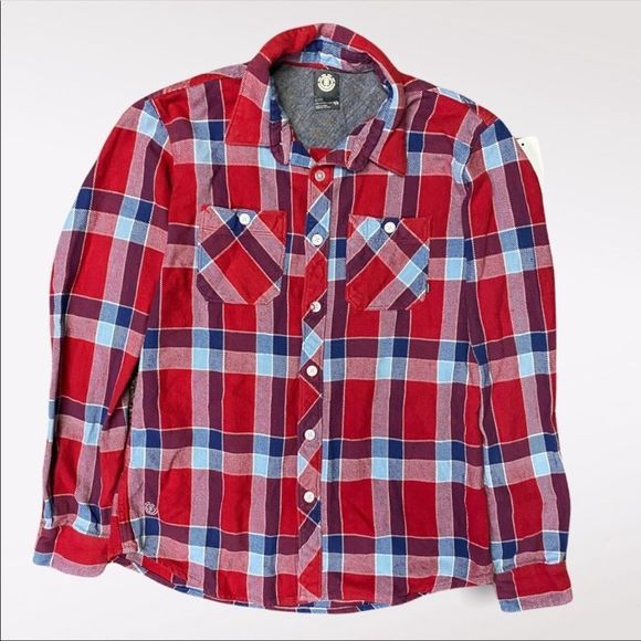 ELEMENT | Plaid Casual Button Down Flannel Shirt - Picture 1 of 3
